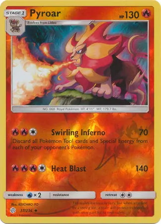Cosmic Eclipse Pyroar #37/236 reverse holo